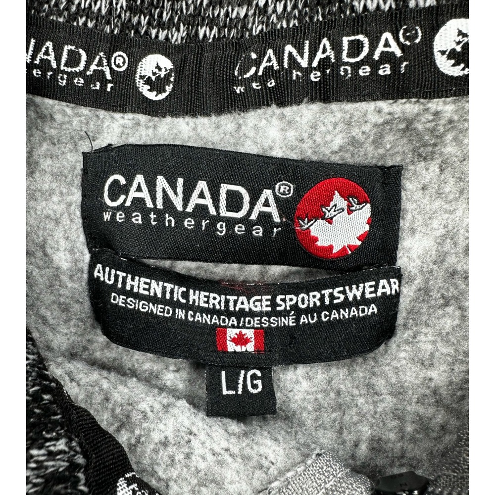 Canada Weather Gear Mens Fleece Full Zip Jacket Grey Marl Sweater Large L/G - Picture 3 of 16